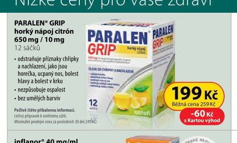 PARALEN GRIP horký nápoj citron 650 mg / 10 mg 12 sáčků - Dr. Max akcniletaky.com