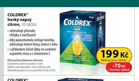 COLDREX horký nápoj citron, 10 sáčků