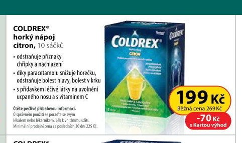 COLDREX horký nápoj citron, 10 sáčků