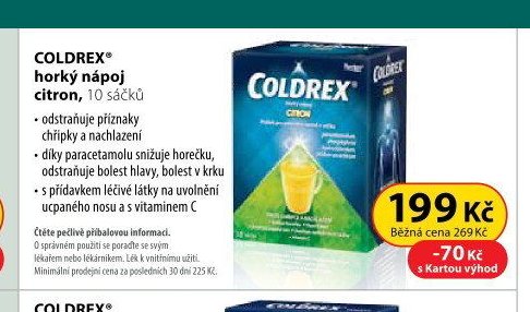 COLDREX horký nápoj citrón, 10 sáčků