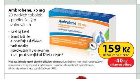 Ambrobene, 75 mg 20 tvrdých tobolek