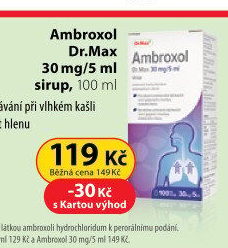 Sirup proti kašli 30 mg Ambroxol Dr.Max