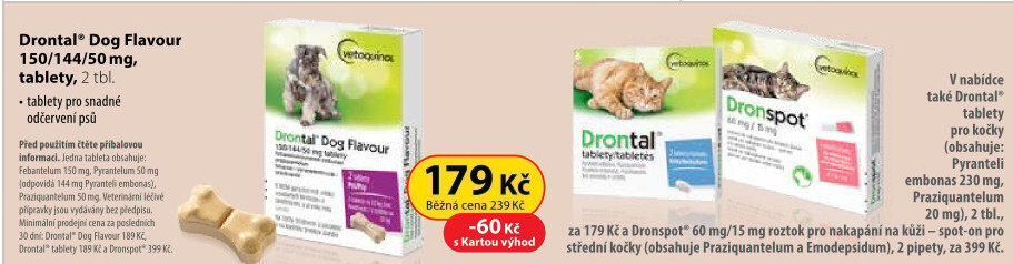 Tablety na odčervení psů Drontal Dog Flavour Bayer