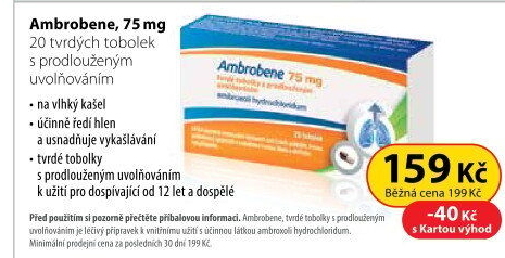 Tablety na vykašlávání Ambrobene Teva