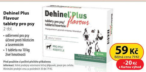 Tablety pro psy na odčervení Dehinel Plus Flavour