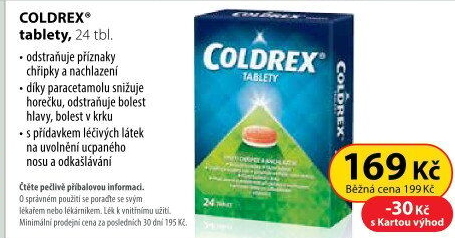 Tablety proti nachlazení Coldrex