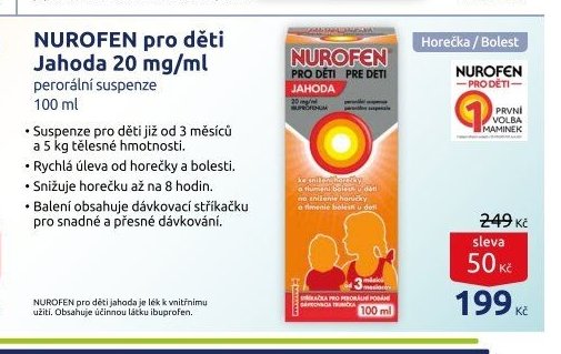 NUROFEN pro děti Jahoda 20 mg/ml