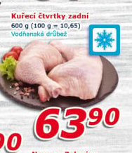 Kuřecí čtvrtky mražené Vodňanské kuře