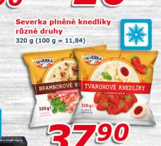 Plněné knedlíky mražené Severka