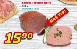 Sekaná řeznická Retro Uzenářství Vávra