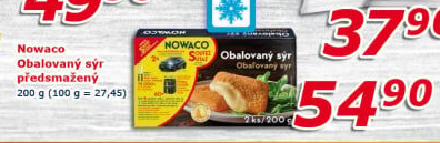 Sýr obalovaný mražený Nowaco