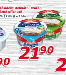 Tvarohové pomazánky Delikátní Président