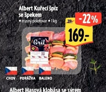 Albert Kuřecí špíz se špekem