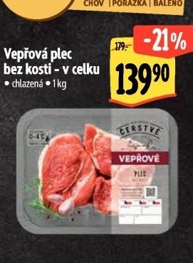 Vepřová plec bez kosti