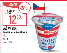Zakysaná smetana 15% Váš Výběr