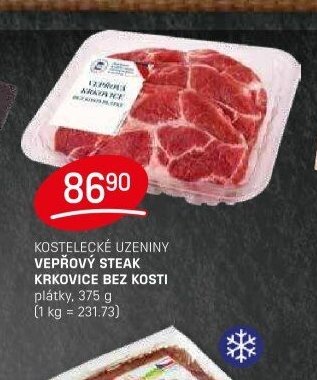 Kostelecké uzeniny Vepřový steak krkovice bez kosti