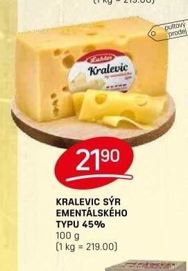 Kralevic sýr ementálského typu 45%