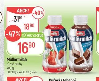 Müllermilch různé druhy