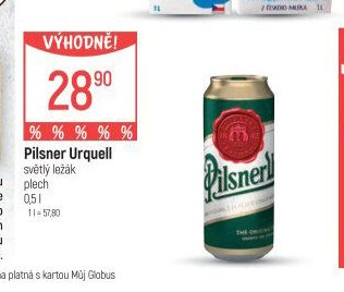 Pilsner Urquell světlý ležák plech