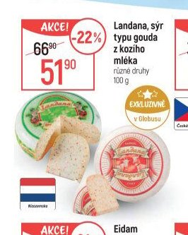 Landana, sýr typu gouda z kozího mléka