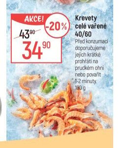 Krevety celé vařené 40/60