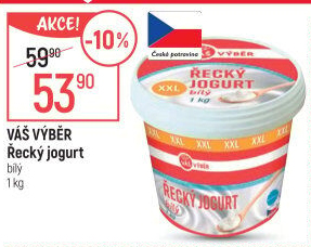 Jogurt řecký bílý Váš Výběr