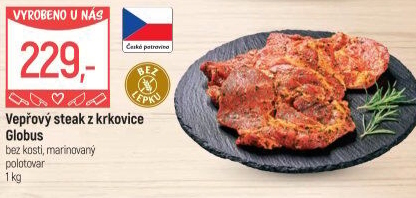 Vepřová krkovice steak marinovaný Globus
