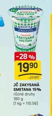 JČ ZAKYSANÁ SMETANA 15%
