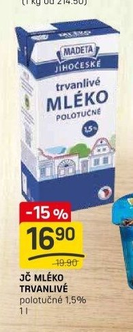 MADETA JHOČESKÉ TRVANLIVÉ MLÉKO