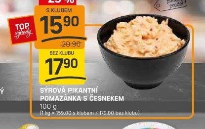 Sýrová pikantní pomazánka s česnekem 100 g