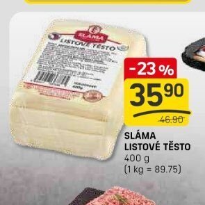 Sláma listové těsto 400 g