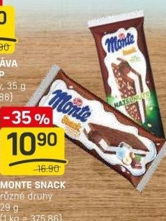 Dezert mléčný Monte Snack Zott