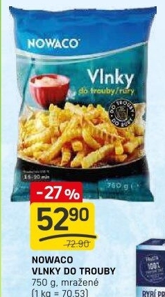 Hranolky vlnky mražené Nowaco