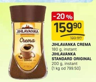 Instantní káva Jihlavanka Standard Crema