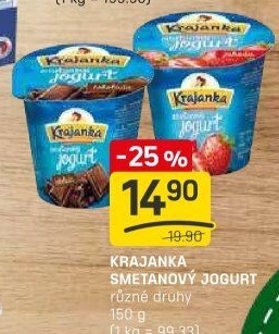Jogurt smetanový ochucený Krajanka