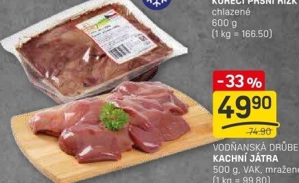 Kachní játra mražená Vodňanská kachna