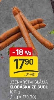 Klobása ze sudu Sláma