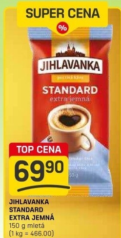 Mletá káva Standard extra jemná Jihlavanka