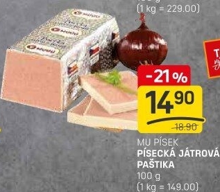 Paštika játrová písecká Maso uzeniny Písek