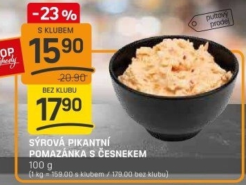 Pikantní sýrová pomazánka s česnekem