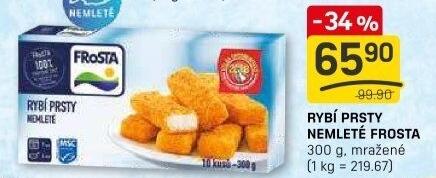 Rybí prsty nemleté mražené Frosta