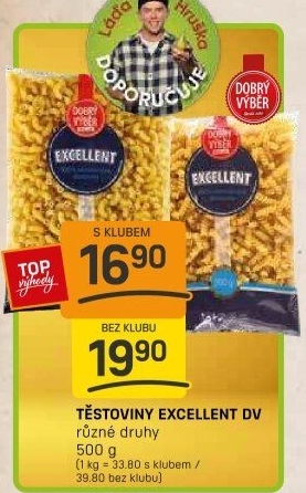 Těstoviny Excellent Dobrý Výběr