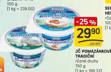 Tradiční pomazánkové Jihočeské Madeta