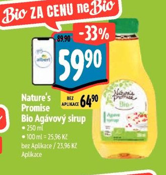 Nature's Promise Bio Agávový sirup