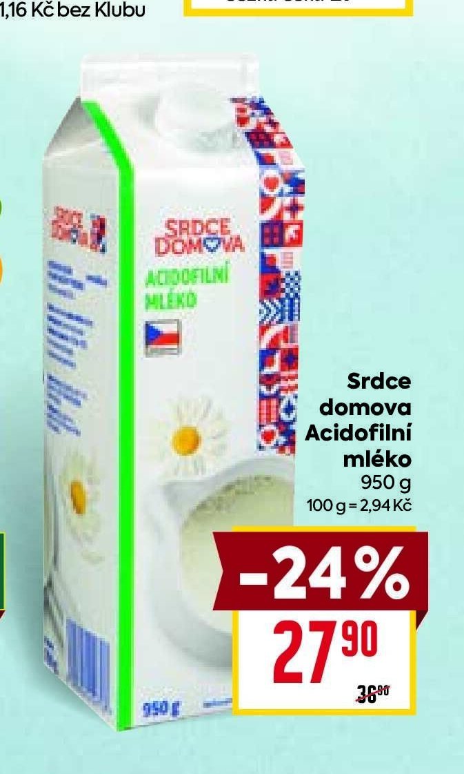 Srdce Domova Acidofilní mléko