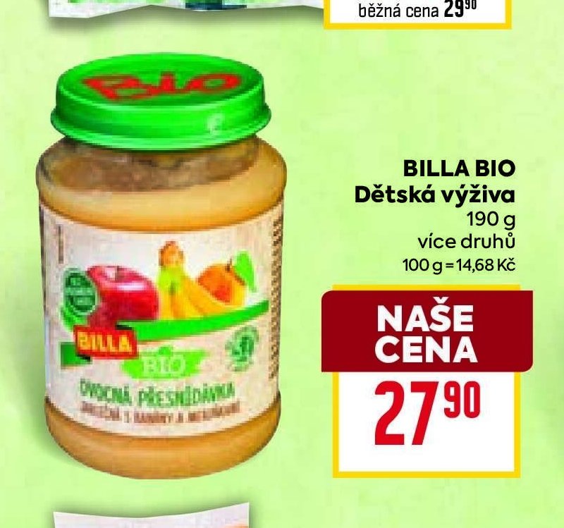 Billa Bio ovocná přesnídávka