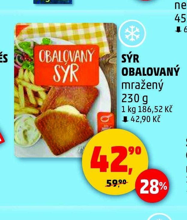 Sýr obalovaný mražený
