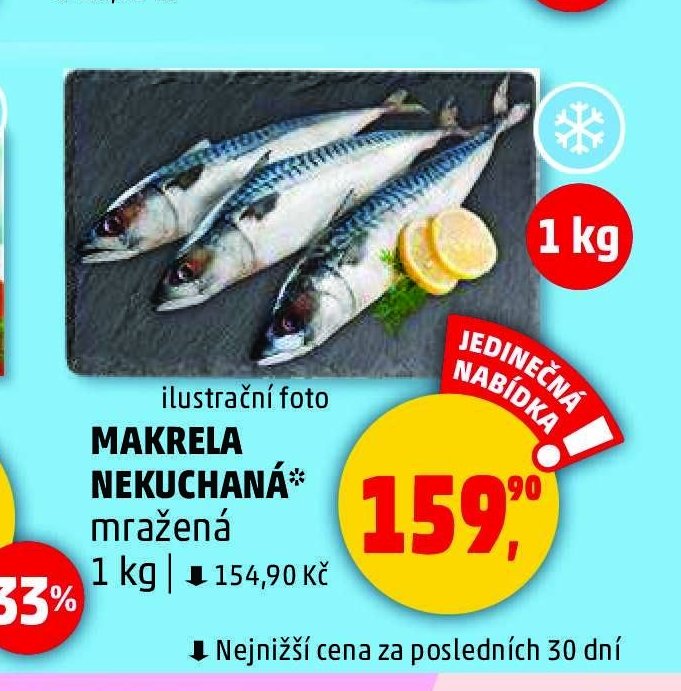 Makrela nekuchaná mražená