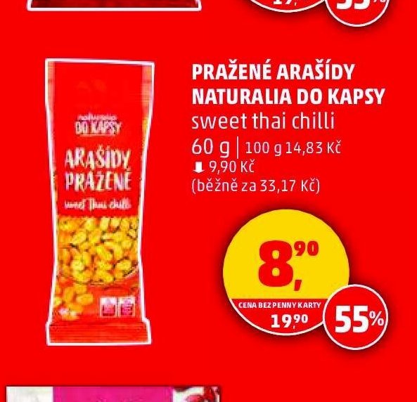 PRAŽENÉ ARAŠÍDY NATURALIA DO KAPSY