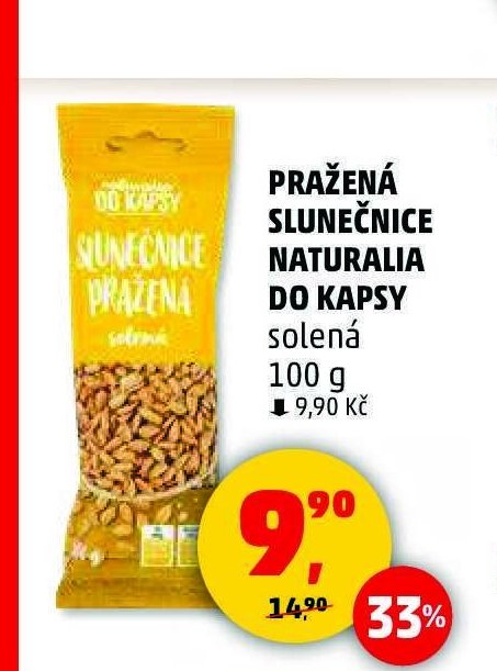 PRAŽENÁ SLUNEČNICE NATURALIA DO KAPSY